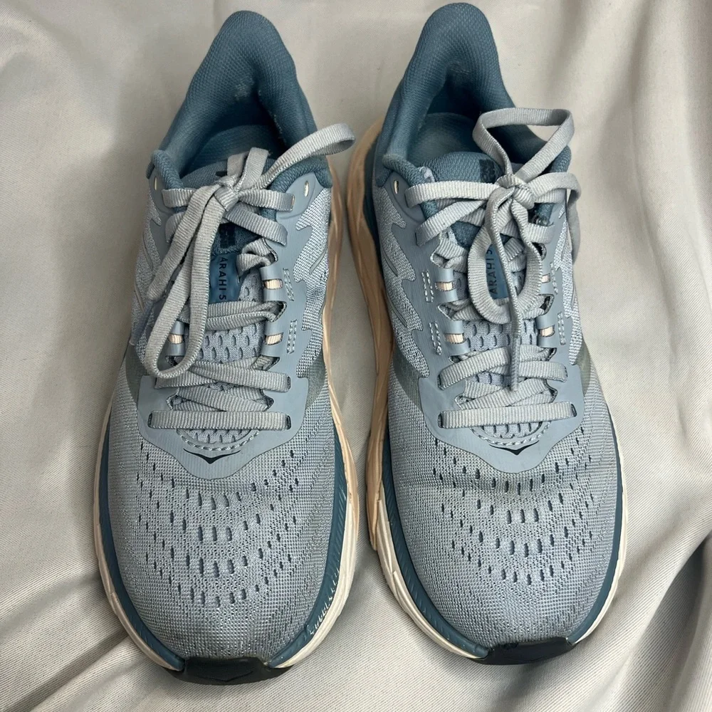 HOKA One One W AHARI 5 Women's Running Shoes White/Blue/Pink Size 6.5B - Picture 2 of 8